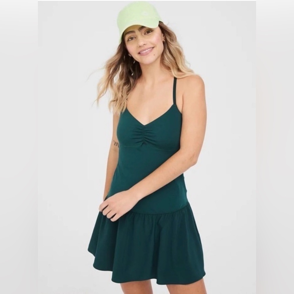 offline by aerie real me ruched exercise dress